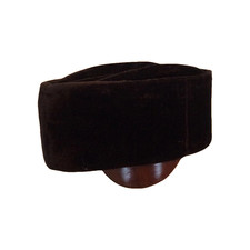 Men's Dark Brown Handmade African Traditional Chieftaincy Velvet Hats. One Size.
