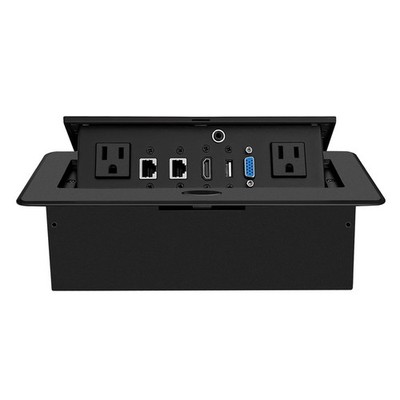 Table Pop up Power Date Center Connection Box with Outlet Network HDMI for Co...