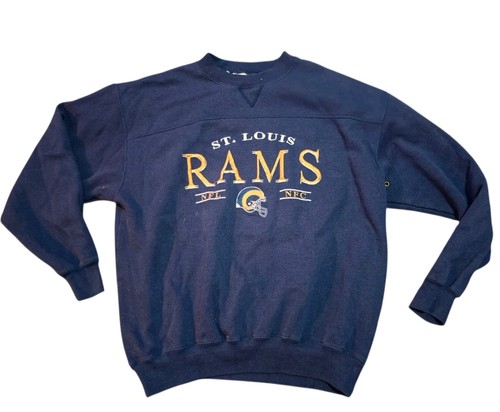 Vintage Lee Sport NFL St Louis Rams Football Embroidered Sweatshirt Size L