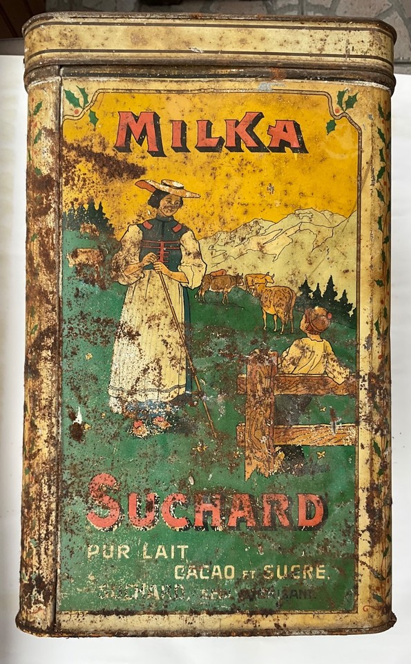 BOÎTE PUBLICITAIRE 1900 CACAO SUCHARD VELMA MILKA GRANDE TAILLE 32x25