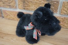DAKIN Black Scottie Scottish Terrier Schnauzer Plush Puppy Dog Vtg w Sound Small
