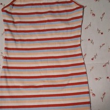 FOREVER 21 Striped Ribbed Knit Halter Sleeveless Mini Bodycon Dress Multicolor M