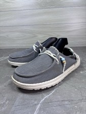 Hey Dude Wendy Fringe Indigo Boho Slip On Loafers Women  s Sz 7 Casual Shoes