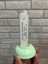 Vintage Covered Wagon Bar Tavern Advertising Thermometer Milwaukee Wisconsin WI