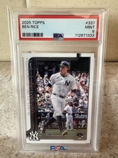 2025 Topps Series 1 - Ben Rice #337 (RC) PSA 9 Mint!! 🔥🔥