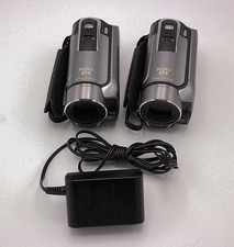 CANON VIXIA HF R100 Camcorder Pair w/ Charger and Batteries TESTED WORKING WELL 