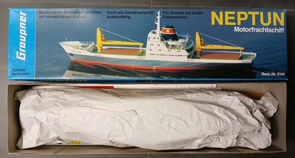 Graupner 2144 Motorfrachtschiff Neptun NEU/OVP Rumpf GFK - Bild 2 von 4