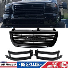 Front Grille Gloss Black For 2003-07 Gmc Sierra 2500 3500 Hd Classic Sle Slt Wt Front Grille Gloss Black For 2003-07 Gmc Sierra 2500 3500 Hd Classic Sle Slt Wt