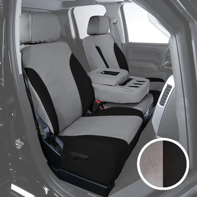 For Ford Excursion 00-05 Canvas 1st Row Gray w Black Custom Seat Covers