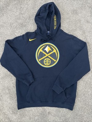 Denver Nuggets Nike City Edition Logo Hoodie Sweatshirt Men Large NBA Mile High