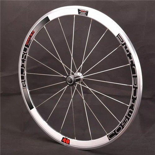 Rennrad 700C Laufradsatz Drahtreifen 40mm Tiefe 20 24 Löcher Fixed-Gear - Bild 10 von 14
