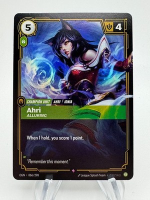 Riftbound: Origins AHRI ALLURING Rare Foil #066/298 | eBay