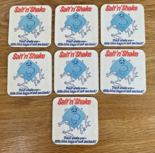 Vintage Smith's Salt and Shake Crisps English Beer Mat Collection (Set of 7)