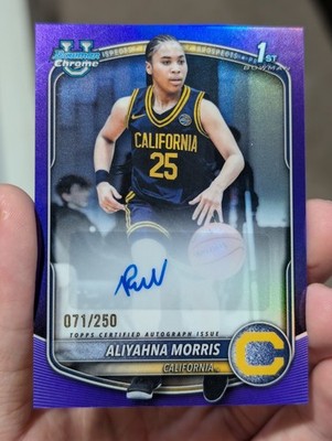 2025-26 Bowman - Aliyahna Morris #CPA-MO PURPLE REFRACTOR AUTO /250 (See Pics)