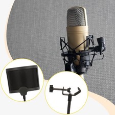 Filtre anti-pop pour micro, réduction du bruit, maille métallique flexible