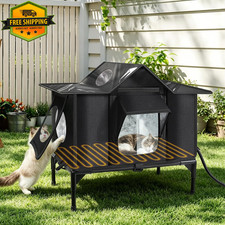 Outdoor Cat House Weatherproof Heated Insulated Medium Size Shelter Home