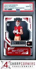 2024 PANINI CONTENDERS DRAFT CLASS CONTENDERS #15 RICKY PEARSALL RC POP 2 PSA 10