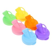 6 Pcs Bouchons De Bouteilles Lait Couvercles Rechange En Silicone Réutilisables