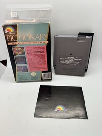 Pictionary (Nintendo System, 1990) NES Authentic Complete CIB Rare Nice!