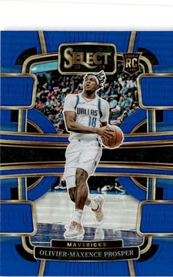 2023-24 Panini Select #85 Olivier-Maxence Prosper Blue Prizms Dallas Mavericks