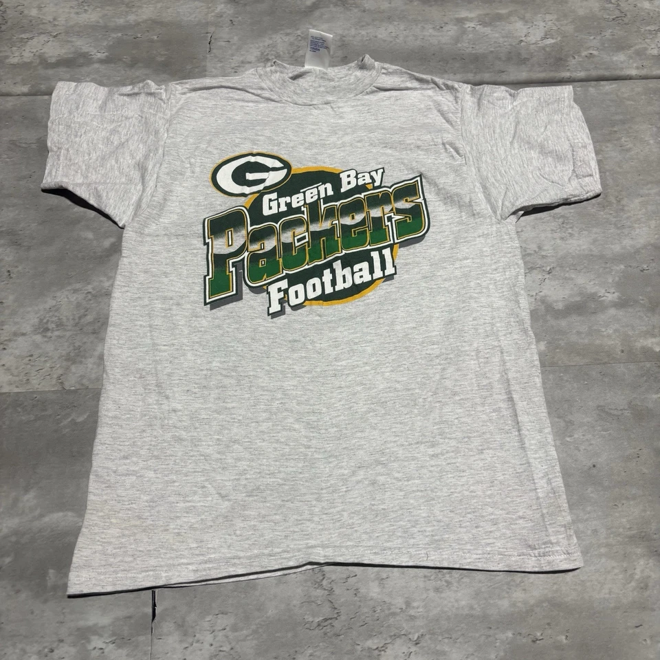 Camisa De Colección Green Bay Packers Niño Grande Gris Logo 7 Jóvenes Niños NFL * Foto 4 de 4