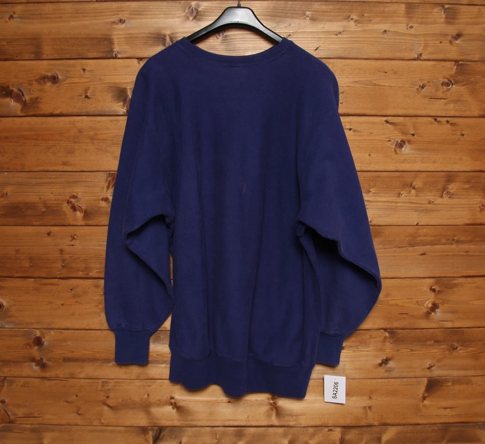 Sweat-Shirt Champion Reverse Wave Taille XXXL Utilisé (Sa2206) Bleu Vintage Made - Photo 2/4