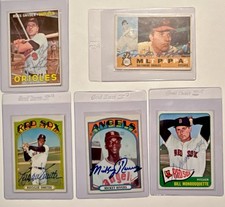 Vintage Topps MLB Autographed  Lot 5 Snyder, Pappas, Smith, Rivers, Monbouquette