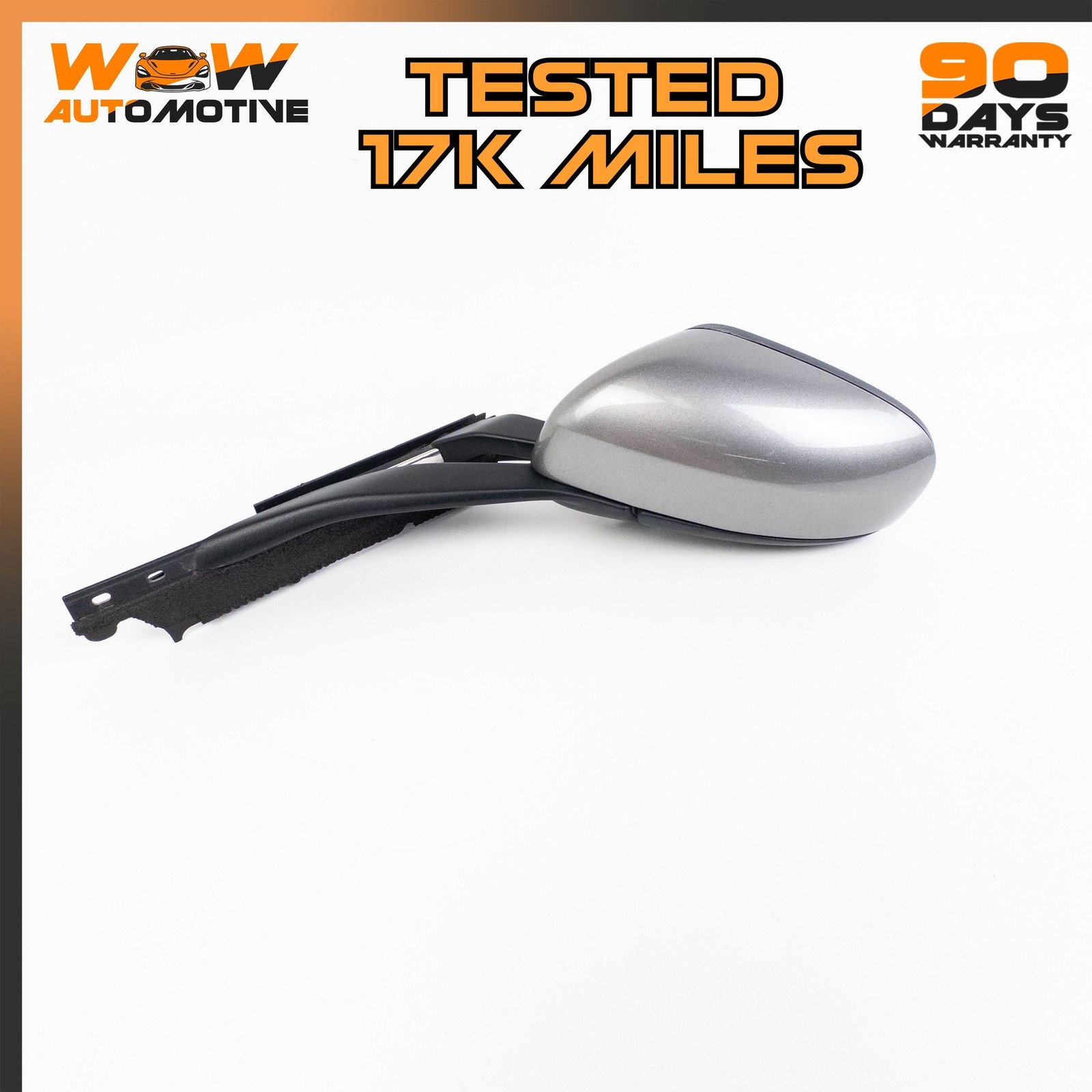06-16 ASTON MARTIN V8 VANTAGE LEFT EXTERIOR REAR VIEW MIRROR GLASS SILVER OEM