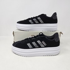 Adidas VL Court Bold J 'Core Black / Cloud White' / IH0771 / Size 6.5Y - 7.5 Wmn