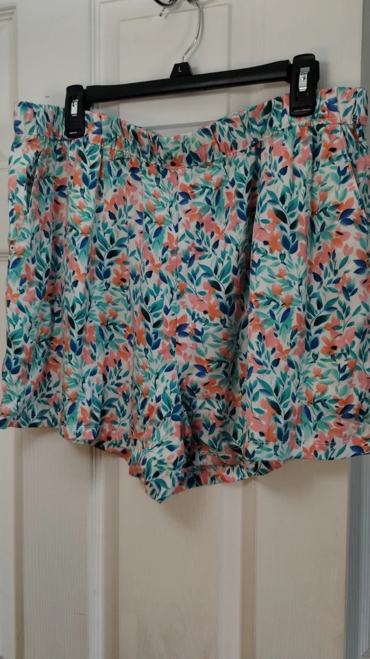 Шорты Caribbean Joe с высокой талией и цветочным принтом, размер 16 - Изображение 2 из 4