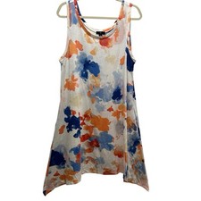 Gap Sleeveless Floral Jersey Dress with Asymmetrical Hem - Size Large