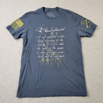 Grunt Style Shirt Mens Medium Blue Second Amendment Graphic