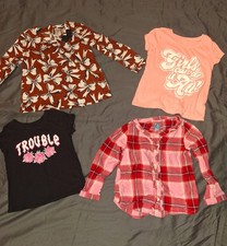 Lot girls size 3 shirts Baby Gap, Carter, Childrens Place