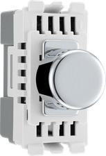BG RPCDLT Nexus Grid Polished Chrome 2 Way 150W Trailing Edge Dimmer Module