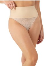 Maidenform Women's Shapewear Tame Your Tummy Lace Shaping Thong Size 3XL Beige