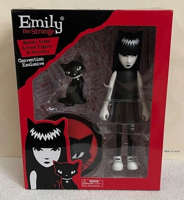Emily the Strange Figurine - Emily w/Cat Ears & Her Black Cat Mystery Convention