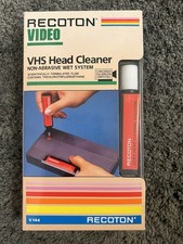Recoton VHS Head Cleaner V144 Non-Abrasive Wet System 1987 Vintage Complete