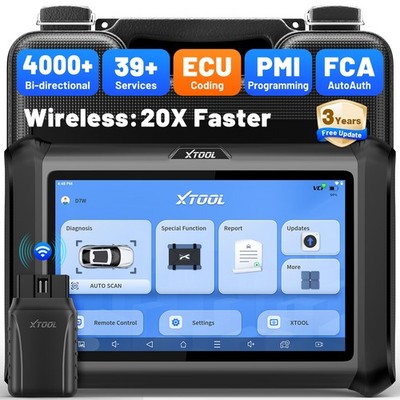XTOOL D7W OBD2 Scan Tool Full System Car Diagnostic Key Programming Wireless 