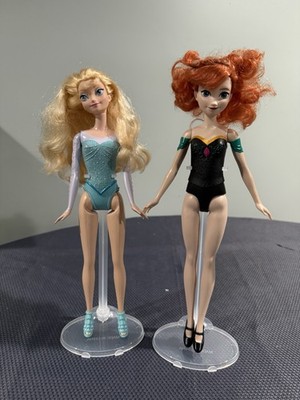 Disney Frozen Movie Elsa 2012  And Singing Anna 2022 Doll Set 11'' Hasbro Dolls