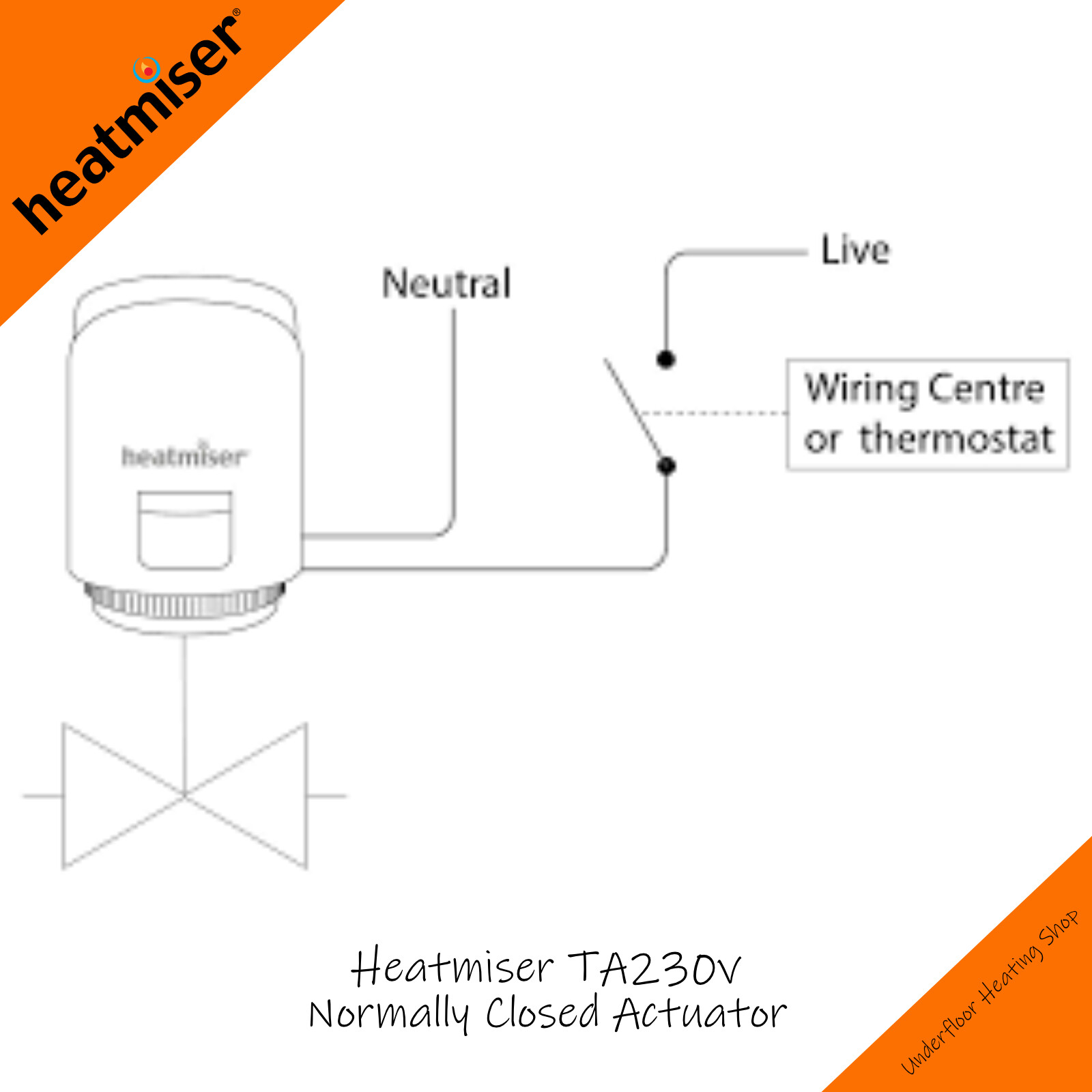 Heatmiser Underfloor heating 230v Normally Closed manifold actuators UK seller