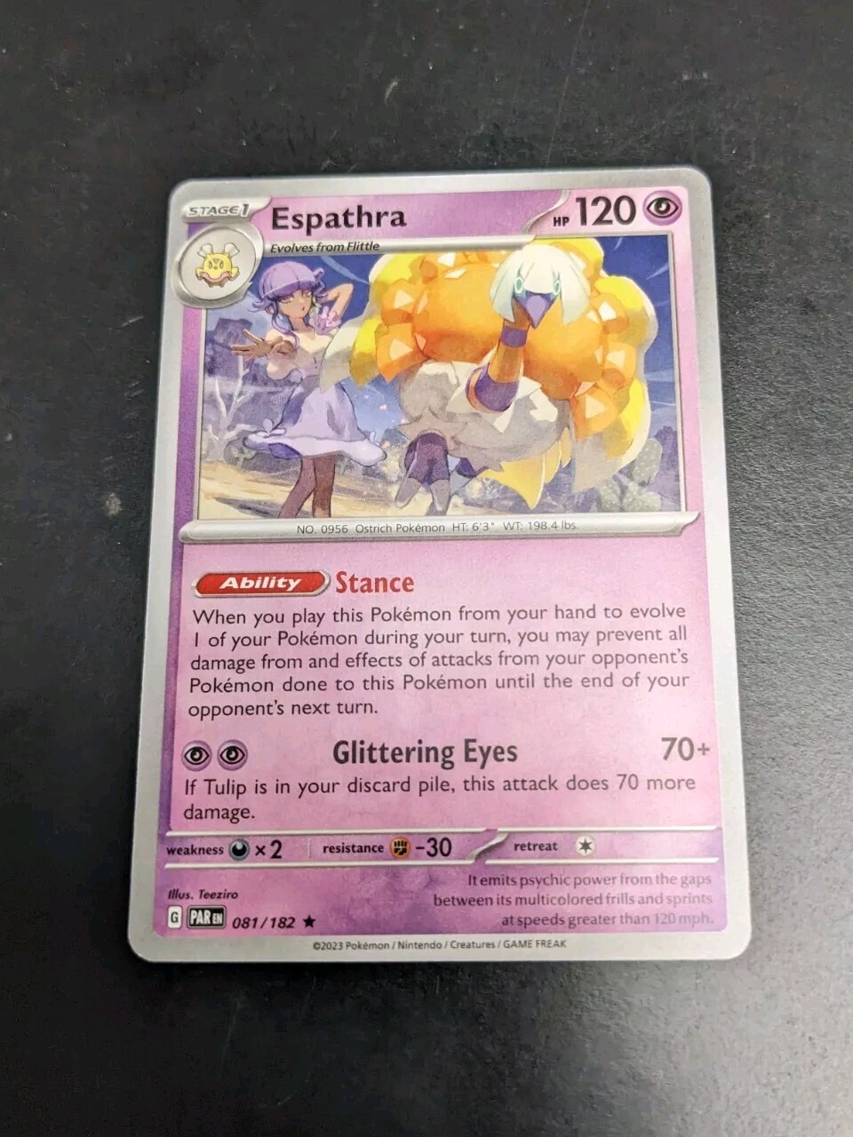 Deck Exclusive - Non Holo - Espathra Paradox Rift 081/182 Pokémon Rare