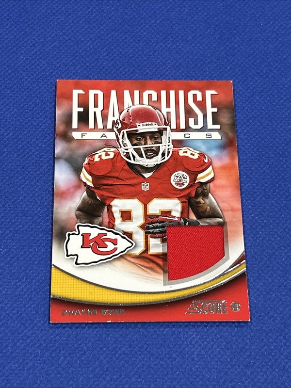 Dwayne Bowe Game Used Jersey Score 2013 Gu Relic Card #ff-do Panini