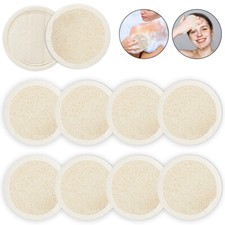 8cm Round Facial Loofah Gentle Exfoilator Soft Reusable Eco Washing Face Pad LOT