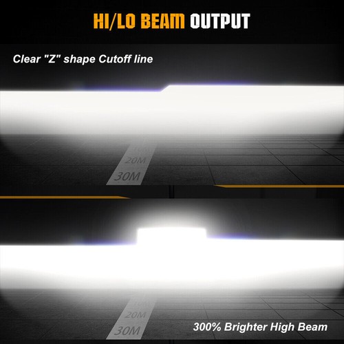 Pair 7Inch Round LED Headlights Anti-Glare Z-BEAM For Land Rover Defender 90 110 - Picture 4 of 12