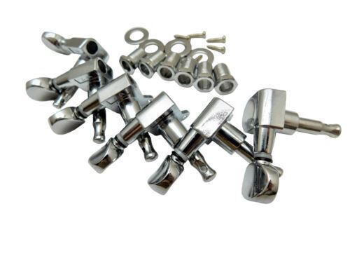 Chrome 6 ILR Modern Style Tuning Pegs with oval Button
