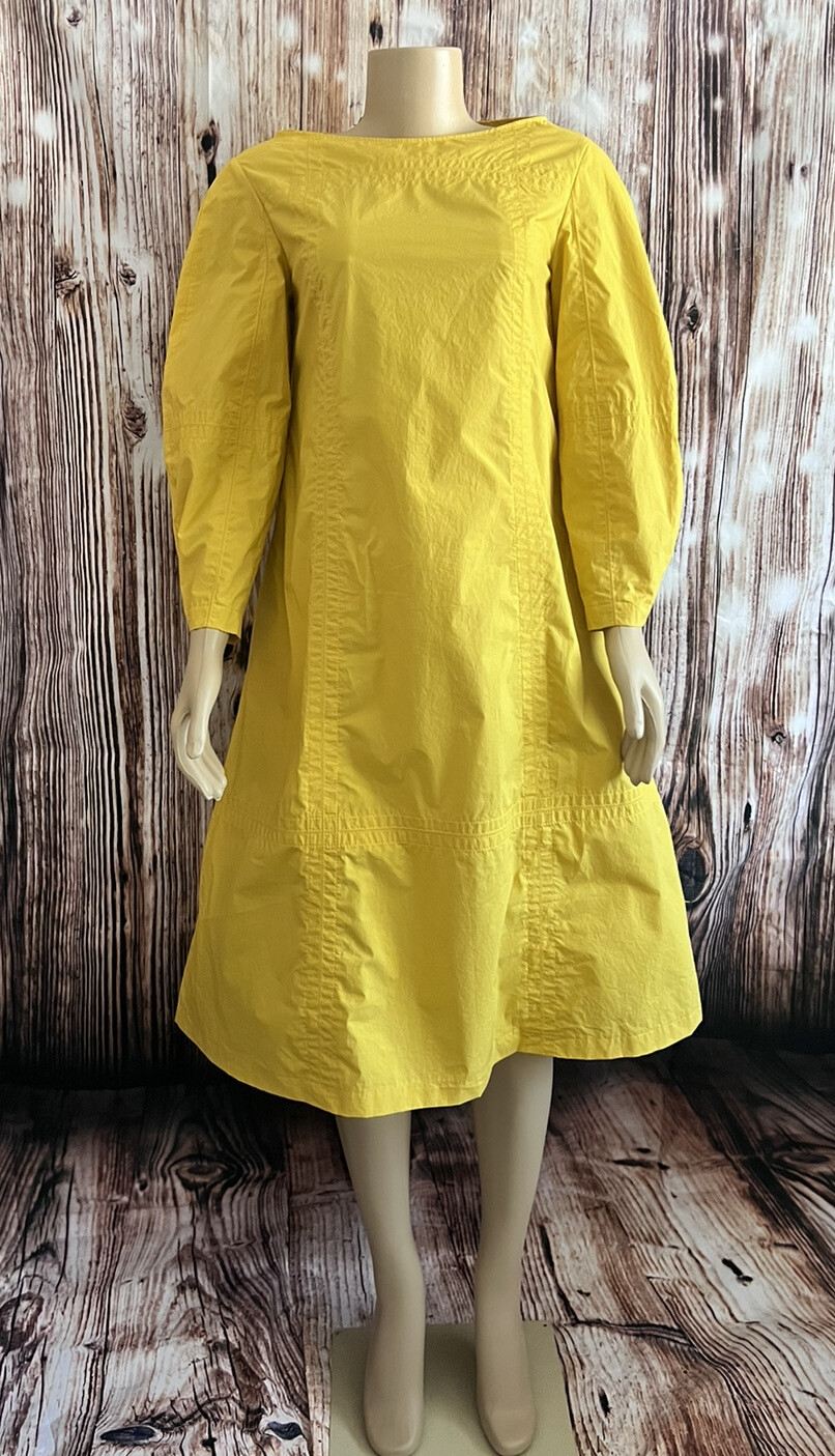 Escada Women's Yellow Casual Shift Dress Size 6 EUR 38 Long Sleeve  Oversized | eBay