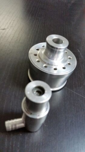 Billet Polished Aluminum Push-in Valve Cover Breather & PCV Combo (BBC SBC) - Picture 3 of 4