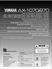 Yamaha AX-1070 / AX-870 Stereo Amplifier - Operating Instructions - USER MANUAL