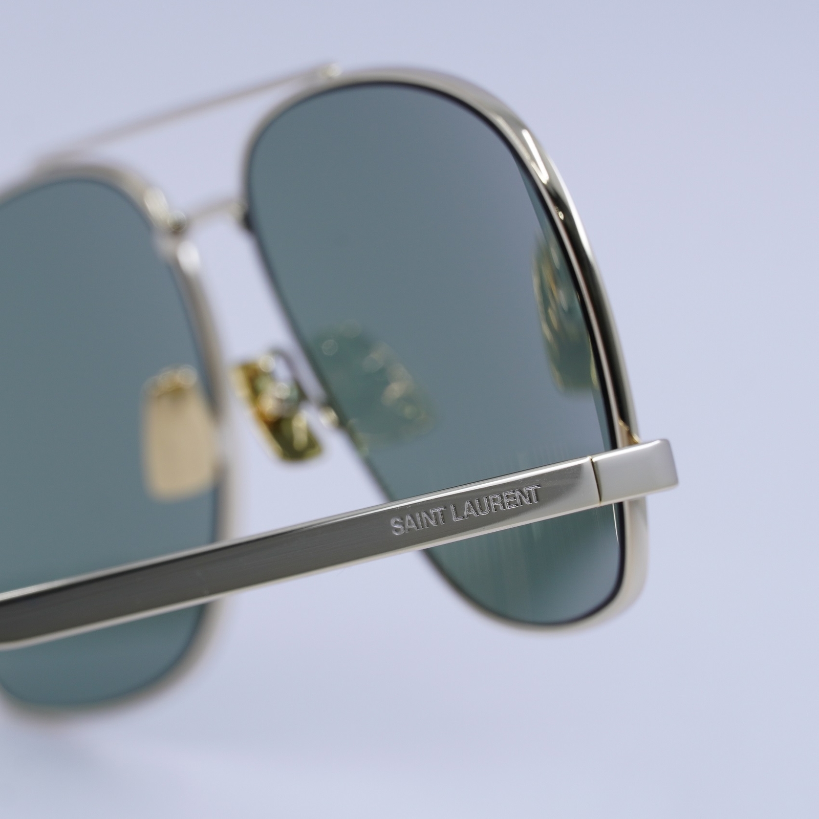 Occhiali da sole Saint Laurent SL653 LEON 003 oro verde 59 13 140 nuovi