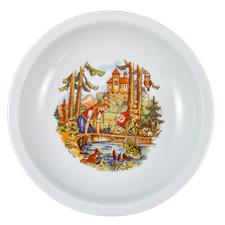 Kinderteller tief Suppenteller 20 cm Porzellan DDR M&auml;rchen Froschk&ouml;nig